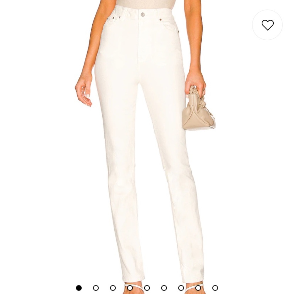 Revolve AFRM Straight Leg Distressed High Rise Jeans
